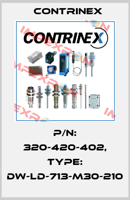 p/n: 320-420-402, Type: DW-LD-713-M30-210 Contrinex