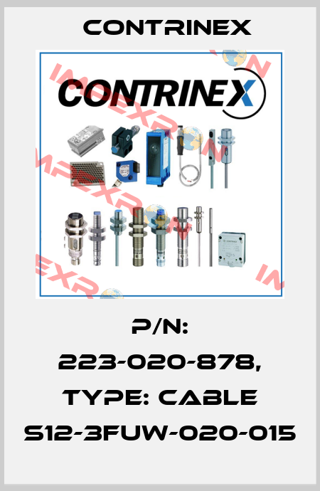p/n: 223-020-878, Type: CABLE S12-3FUW-020-015 Contrinex