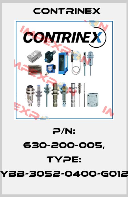 p/n: 630-200-005, Type: YBB-30S2-0400-G012 Contrinex