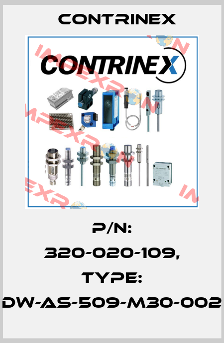 p/n: 320-020-109, Type: DW-AS-509-M30-002 Contrinex