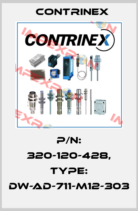 p/n: 320-120-428, Type: DW-AD-711-M12-303 Contrinex