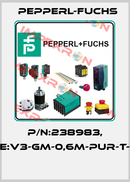 P/N:238983, Type:V3-GM-0,6M-PUR-T-V1-G  Pepperl-Fuchs
