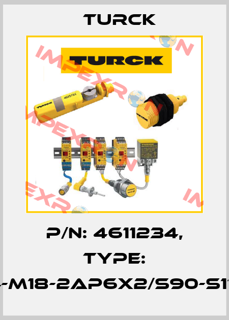 p/n: 4611234, Type: NI4-M18-2AP6X2/S90-S1123 Turck