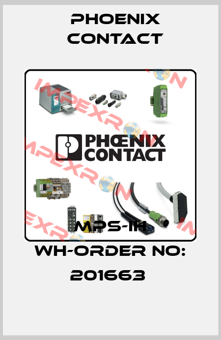 MPS-IH WH-ORDER NO: 201663  Phoenix Contact