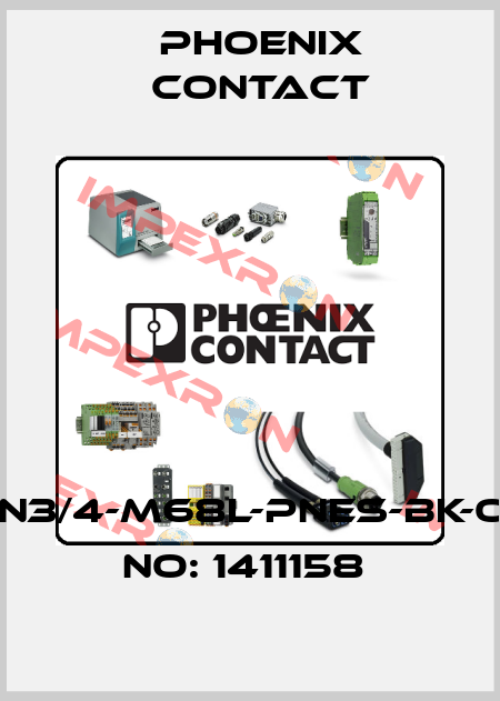 G-INS-N3/4-M68L-PNES-BK-ORDER NO: 1411158  Phoenix Contact