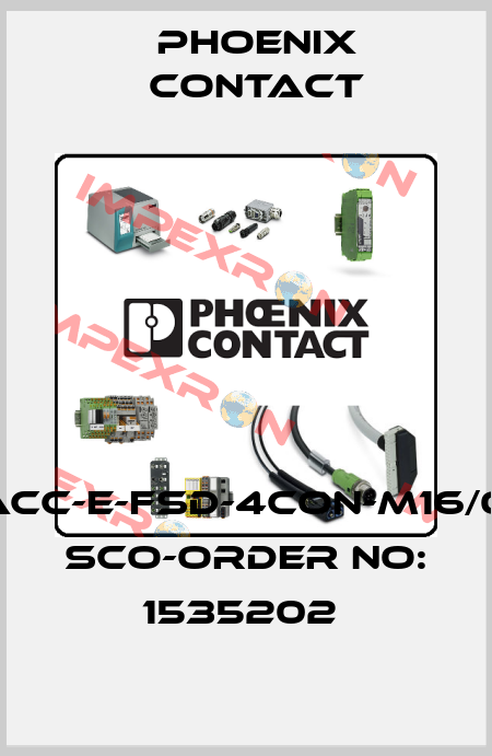 SACC-E-FSD-4CON-M16/0,5 SCO-ORDER NO: 1535202  Phoenix Contact