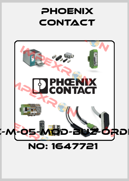 HC-M-05-MOD-BUZ-ORDER NO: 1647721  Phoenix Contact