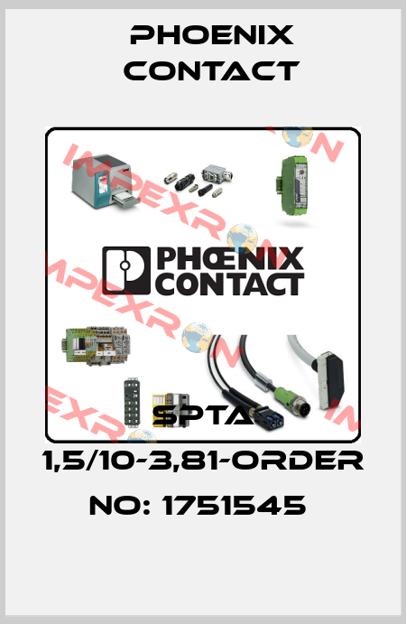 SPTA 1,5/10-3,81-ORDER NO: 1751545  Phoenix Contact