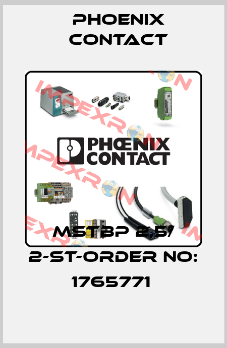 MSTBP 2,5/ 2-ST-ORDER NO: 1765771  Phoenix Contact