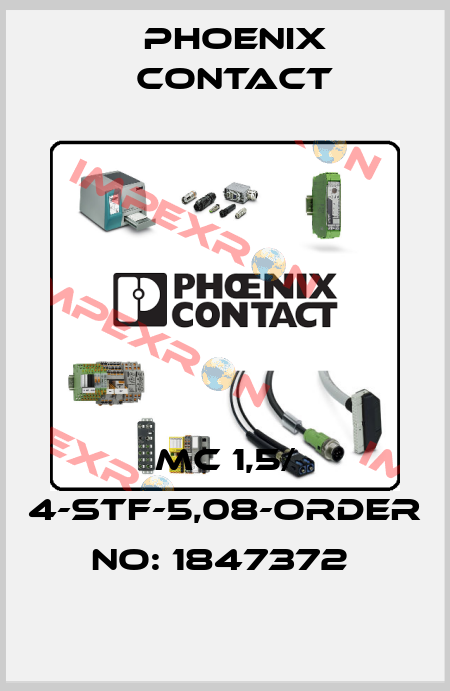 MC 1,5/ 4-STF-5,08-ORDER NO: 1847372  Phoenix Contact