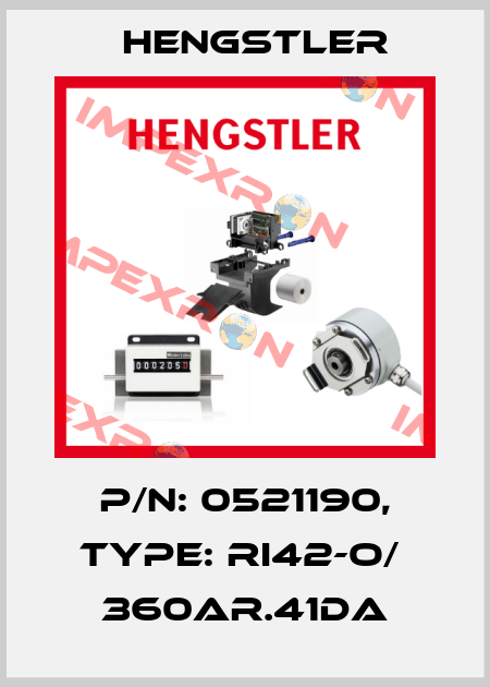 p/n: 0521190, Type: RI42-O/  360AR.41DA Hengstler