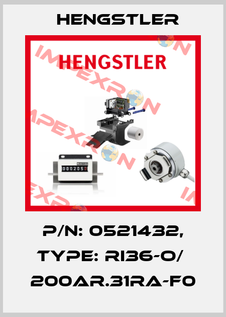 p/n: 0521432, Type: RI36-O/  200AR.31RA-F0 Hengstler