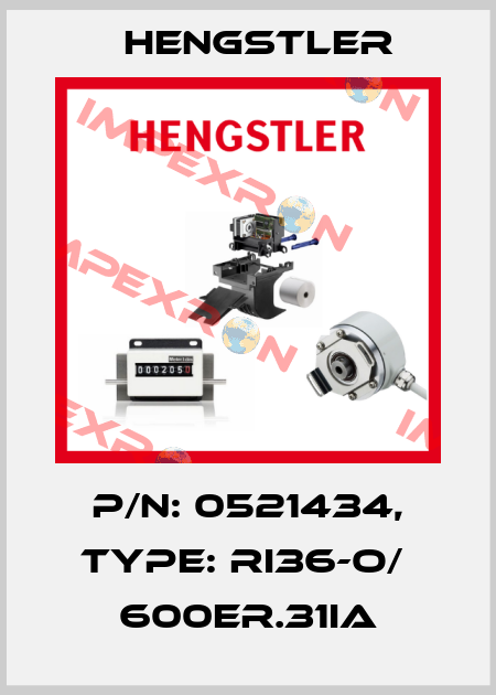 p/n: 0521434, Type: RI36-O/  600ER.31IA Hengstler
