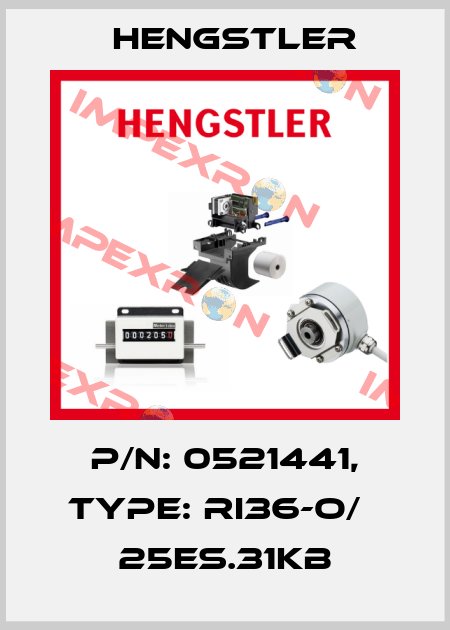 p/n: 0521441, Type: RI36-O/   25ES.31KB Hengstler