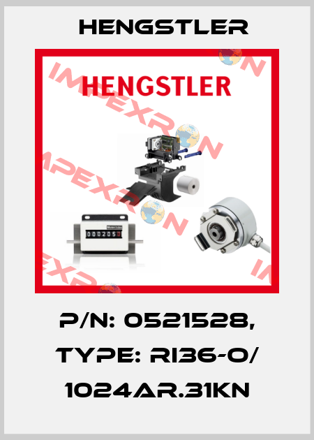 p/n: 0521528, Type: RI36-O/ 1024AR.31KN Hengstler