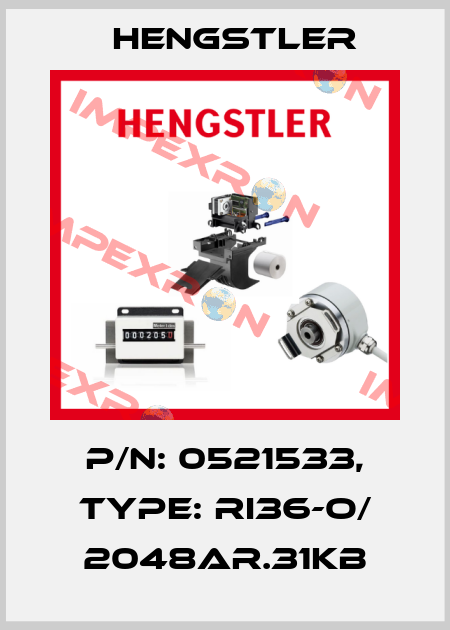 p/n: 0521533, Type: RI36-O/ 2048AR.31KB Hengstler