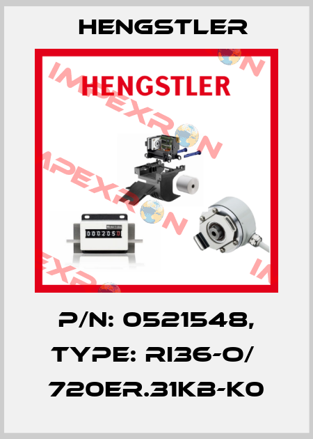 p/n: 0521548, Type: RI36-O/  720ER.31KB-K0 Hengstler