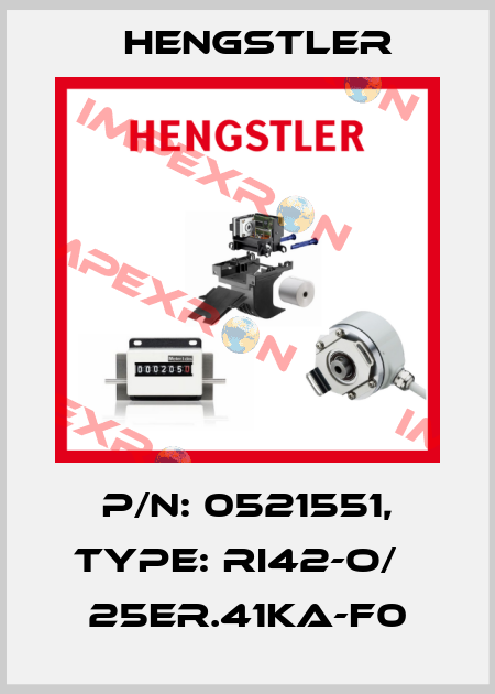 p/n: 0521551, Type: RI42-O/   25ER.41KA-F0 Hengstler