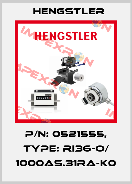 p/n: 0521555, Type: RI36-O/ 1000AS.31RA-K0 Hengstler