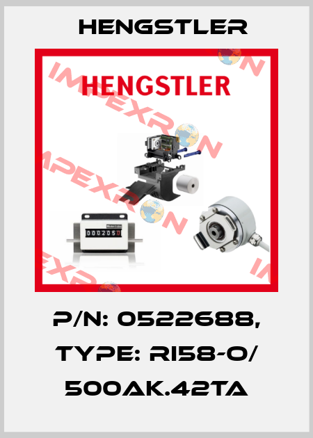 p/n: 0522688, Type: RI58-O/ 500AK.42TA Hengstler