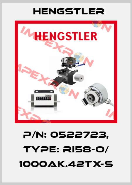 p/n: 0522723, Type: RI58-O/ 1000AK.42TX-S Hengstler