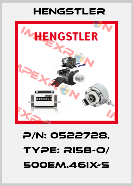 p/n: 0522728, Type: RI58-O/ 500EM.46IX-S Hengstler