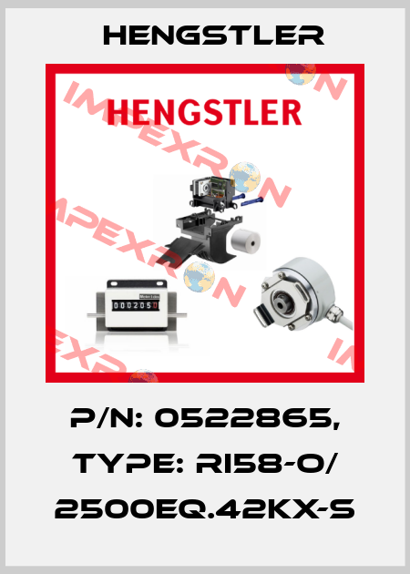 p/n: 0522865, Type: RI58-O/ 2500EQ.42KX-S Hengstler