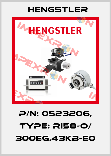 p/n: 0523206, Type: RI58-O/ 300EG.43KB-E0 Hengstler