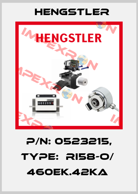 P/N: 0523215, Type:  RI58-O/  460EK.42KA  Hengstler