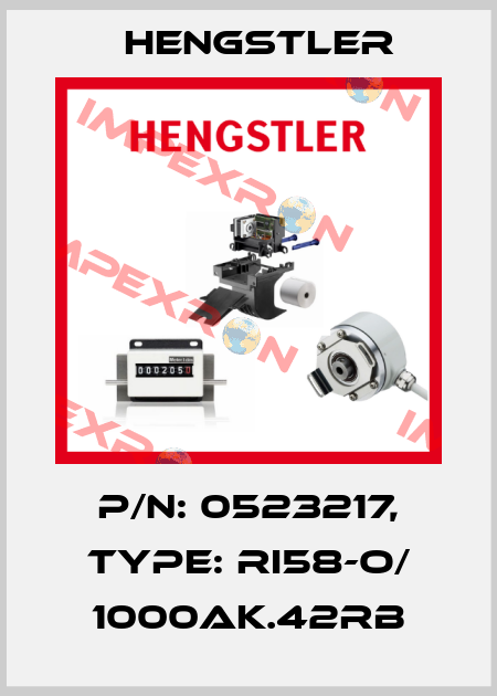 p/n: 0523217, Type: RI58-O/ 1000AK.42RB Hengstler