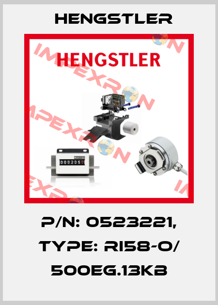 p/n: 0523221, Type: RI58-O/ 500EG.13KB Hengstler