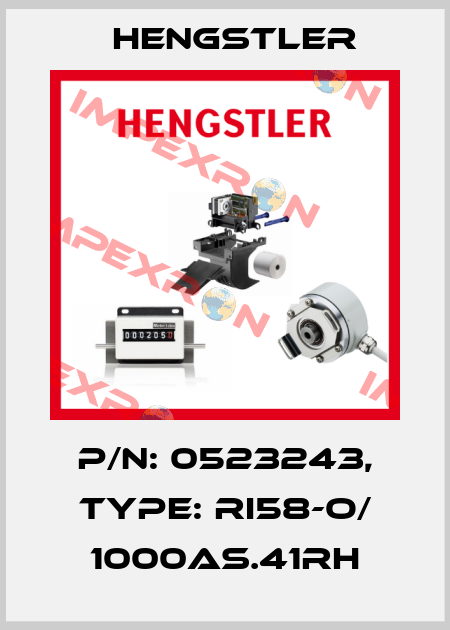 p/n: 0523243, Type: RI58-O/ 1000AS.41RH Hengstler