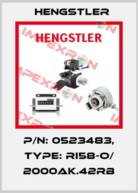p/n: 0523483, Type: RI58-O/ 2000AK.42RB Hengstler