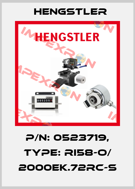 p/n: 0523719, Type: RI58-O/ 2000EK.72RC-S Hengstler
