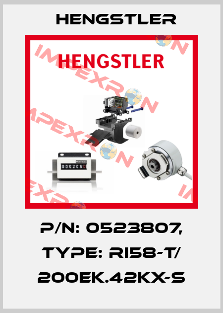 p/n: 0523807, Type: RI58-T/ 200EK.42KX-S Hengstler