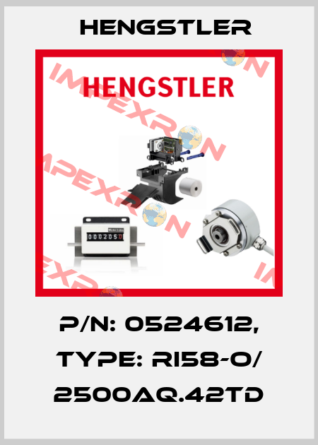 p/n: 0524612, Type: RI58-O/ 2500AQ.42TD Hengstler