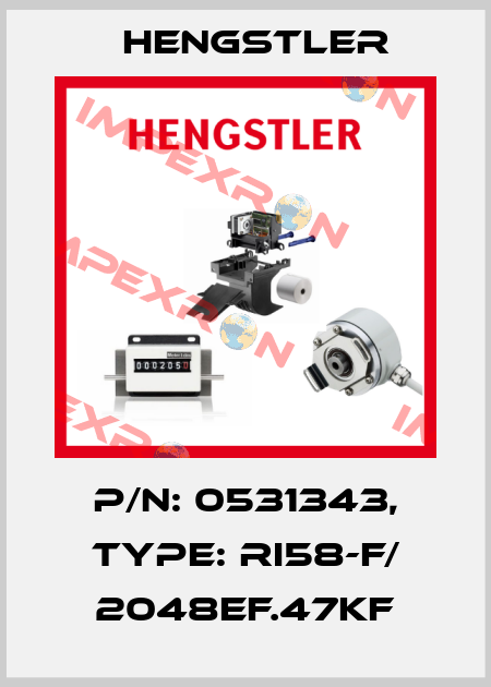 p/n: 0531343, Type: RI58-F/ 2048EF.47KF Hengstler
