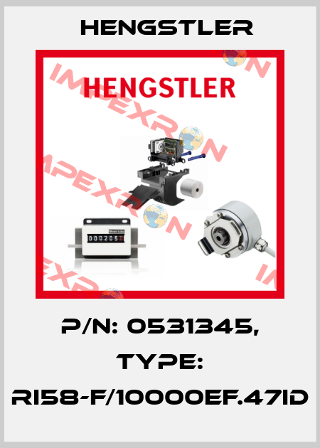 p/n: 0531345, Type: RI58-F/10000EF.47ID Hengstler