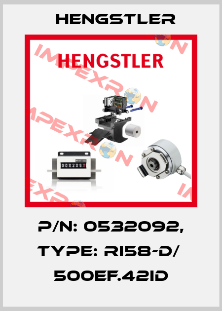 p/n: 0532092, Type: RI58-D/  500EF.42ID Hengstler