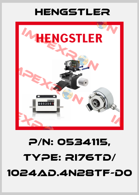 p/n: 0534115, Type: RI76TD/ 1024AD.4N28TF-D0 Hengstler
