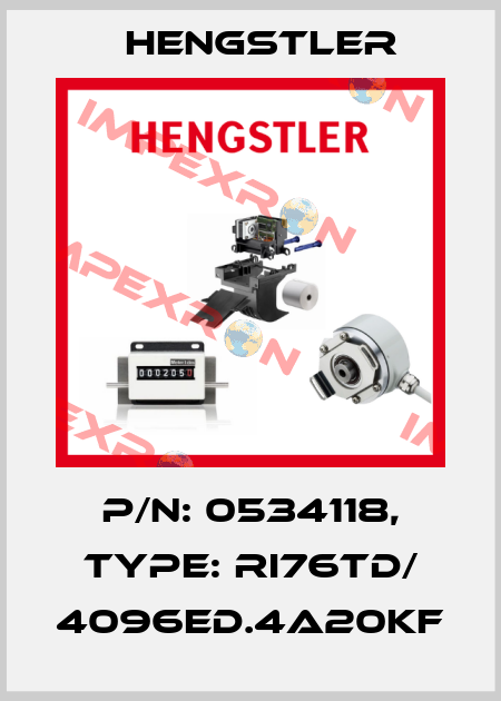 p/n: 0534118, Type: RI76TD/ 4096ED.4A20KF Hengstler
