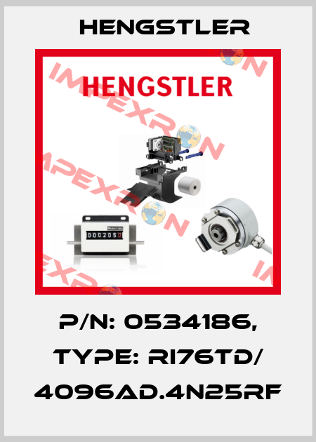 p/n: 0534186, Type: RI76TD/ 4096AD.4N25RF Hengstler