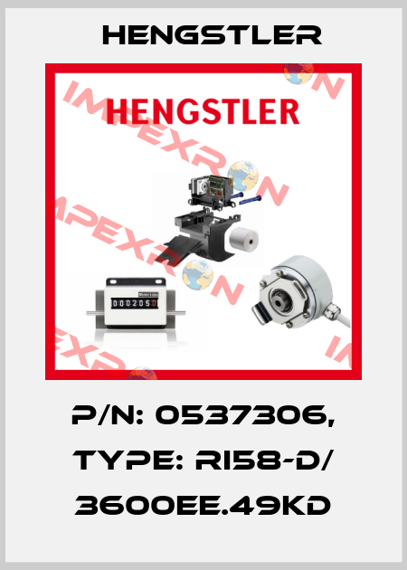 p/n: 0537306, Type: RI58-D/ 3600EE.49KD Hengstler