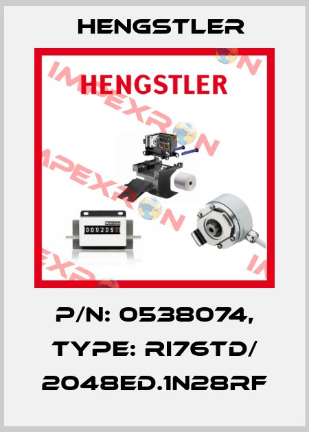p/n: 0538074, Type: RI76TD/ 2048ED.1N28RF Hengstler
