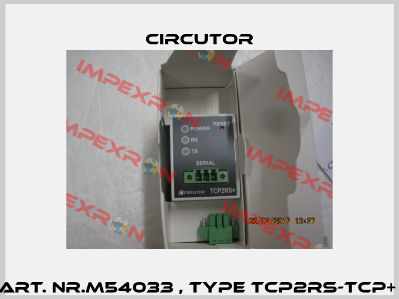 Art. Nr.M54033 , type TCP2RS-TCP+  Circutor