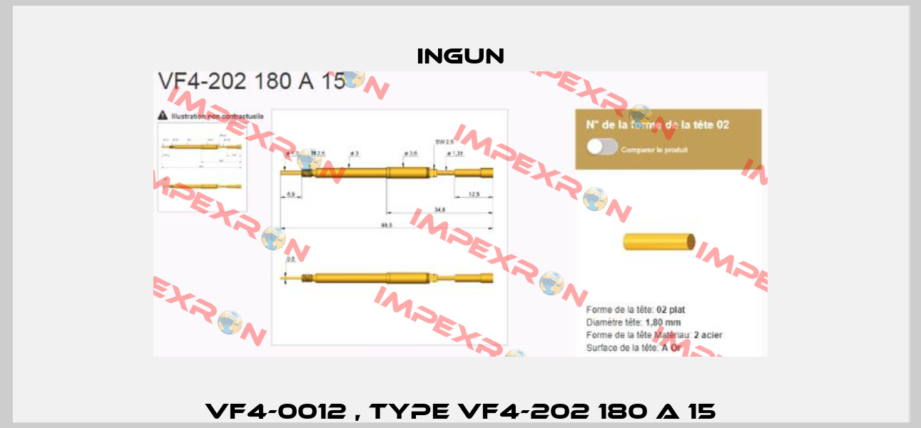 VF4-0012 , type VF4-202 180 A 15 Ingun