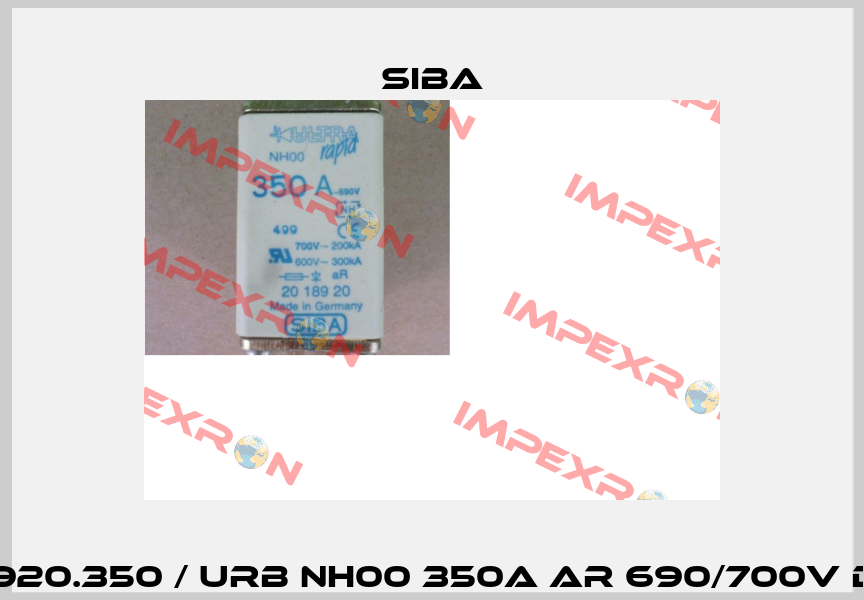 2018920.350 / URB NH00 350A aR 690/700V DIN80 Siba