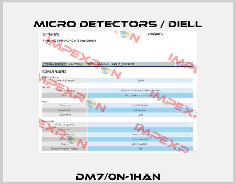 DM7/0N-1HAN Micro Detectors / Diell