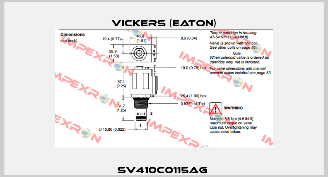 SV410C0115AG  Vickers (Eaton)