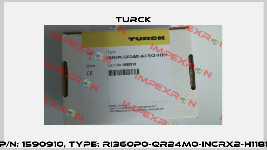 p/n: 1590910, Type: RI360P0-QR24M0-INCRX2-H1181 Turck